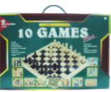 10 in 1 Wood game set (carry type)